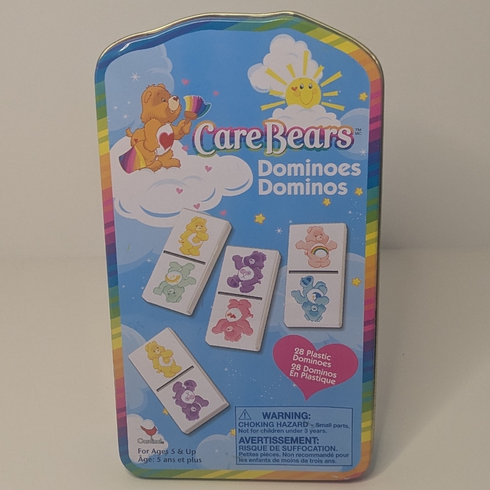 2003 Care Bears Dominoes Set Age 5+ in metal tin Complete (28) nostalgic game - Picture 2 of 5